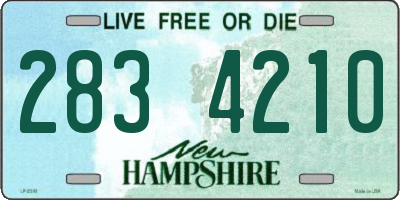NH license plate 2834210