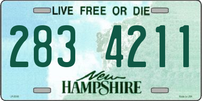 NH license plate 2834211