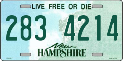 NH license plate 2834214