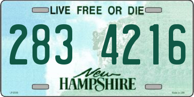 NH license plate 2834216