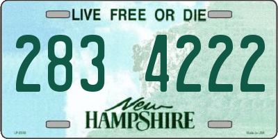 NH license plate 2834222