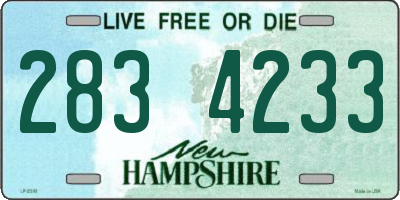 NH license plate 2834233