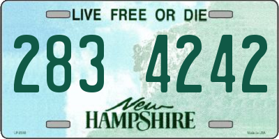 NH license plate 2834242