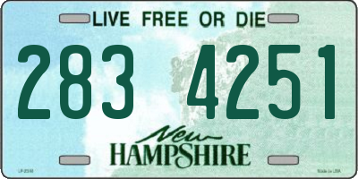NH license plate 2834251