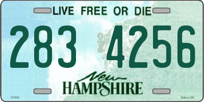 NH license plate 2834256