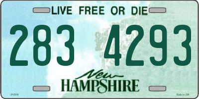 NH license plate 2834293