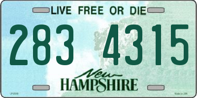 NH license plate 2834315