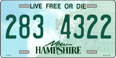 NH license plate 2834322
