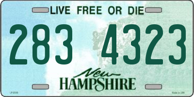 NH license plate 2834323