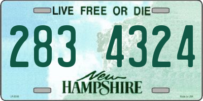 NH license plate 2834324