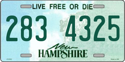 NH license plate 2834325