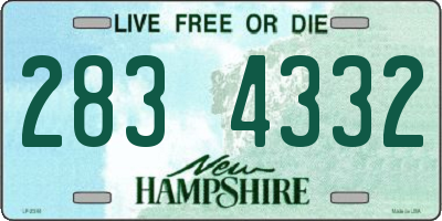 NH license plate 2834332