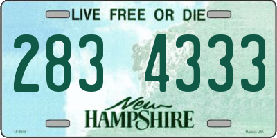 NH license plate 2834333