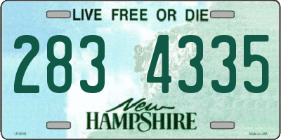 NH license plate 2834335