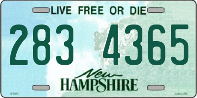NH license plate 2834365