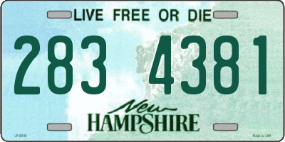 NH license plate 2834381