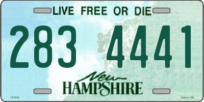NH license plate 2834441