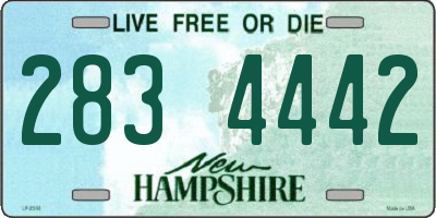 NH license plate 2834442