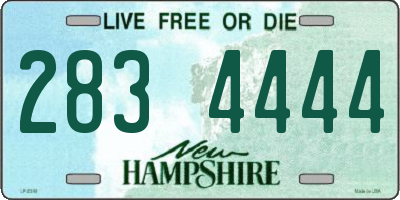 NH license plate 2834444