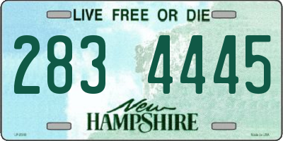 NH license plate 2834445