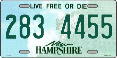 NH license plate 2834455