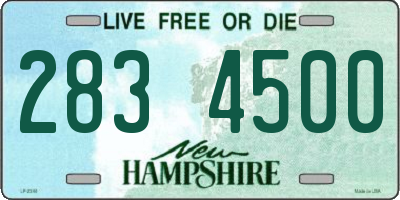 NH license plate 2834500