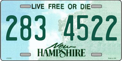 NH license plate 2834522