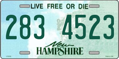 NH license plate 2834523