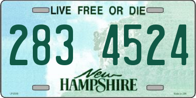 NH license plate 2834524