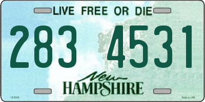 NH license plate 2834531
