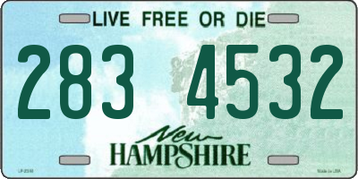 NH license plate 2834532