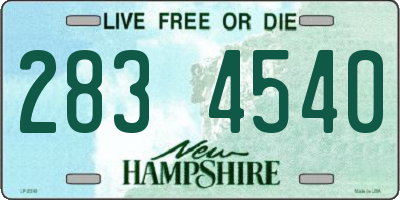 NH license plate 2834540