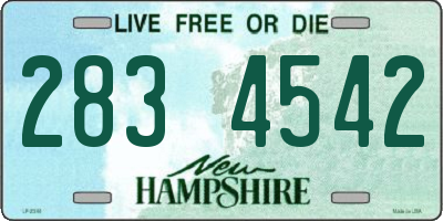 NH license plate 2834542