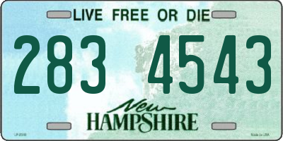 NH license plate 2834543