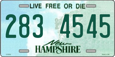 NH license plate 2834545