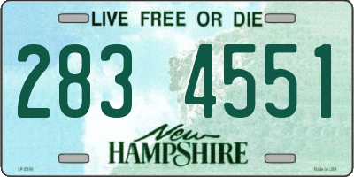 NH license plate 2834551