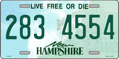 NH license plate 2834554