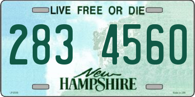 NH license plate 2834560