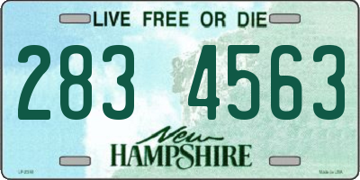 NH license plate 2834563