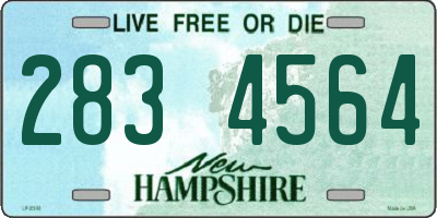 NH license plate 2834564