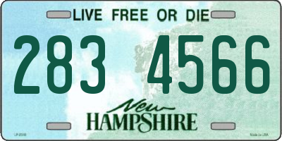 NH license plate 2834566