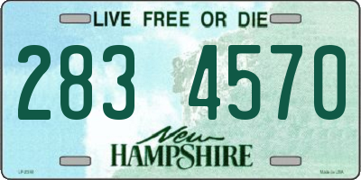 NH license plate 2834570