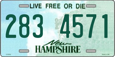 NH license plate 2834571