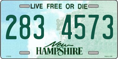 NH license plate 2834573