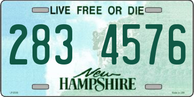 NH license plate 2834576