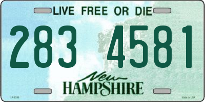 NH license plate 2834581