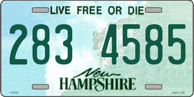 NH license plate 2834585