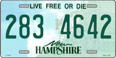 NH license plate 2834642