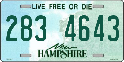 NH license plate 2834643