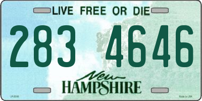 NH license plate 2834646